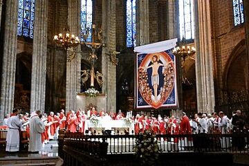 Onze caputxins màrtirs vinculats a la diòcesi de Girona han estat beatificats aquest matí a la catedral de Barcelona